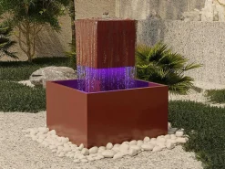 Buitenfontein Van Roestvrij Staal Met Ledverlichting - H65 Cm - Terracotta - Cardina-MYLIA Clearance