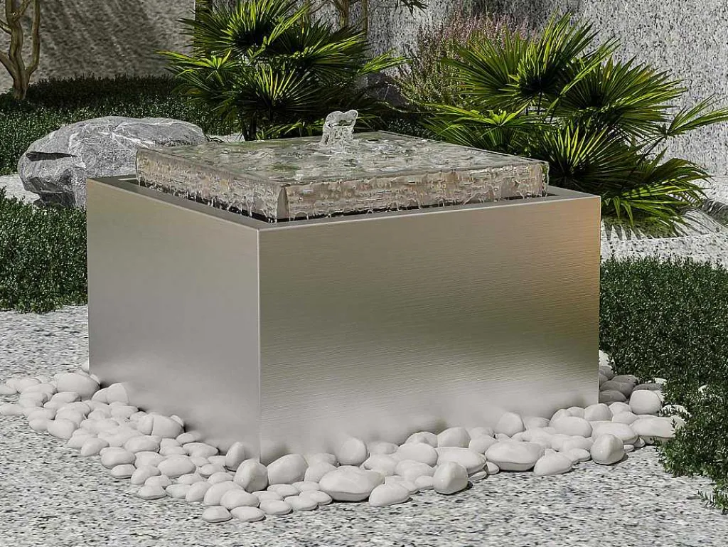 Buitenfontein Van Roestvrij Staal - H34 Cm - Zilverkleurig - Hoki-MYLIA Online