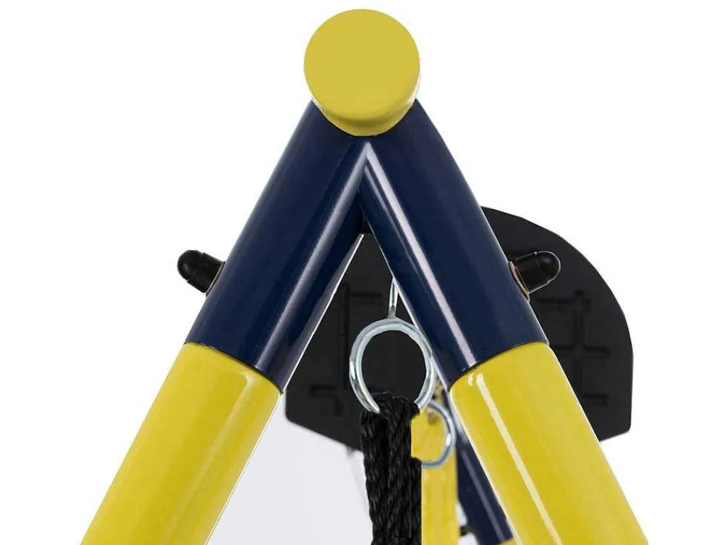 Buitenspellen Metalen Frame - 2 In Hoogte Verstelbare Schommels, Basketbalring En Glijbaan - Geschikt Voor Kinderen Vanaf 3 Jaar - Geel-ModernLuxe Hot