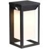 Buitenwandlamp Op Zonne-Energie Met Led - L. 15 X H. 30 Cm - Metaal - Zwart - Fozzano-SOLARGEO Outlet