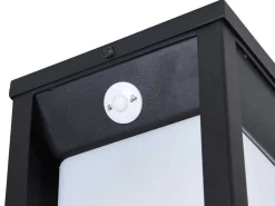 Buitenwandlamp Op Zonne-Energie Met Led - L. 15 X H. 30 Cm - Metaal - Zwart - Fozzano-SOLARGEO Outlet