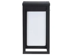 Buitenwandlamp Op Zonne-Energie Met Led - L. 15 X H. 30 Cm - Metaal - Zwart - Fozzano-SOLARGEO Outlet