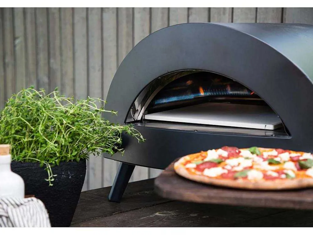 Bukom Pizza Oven Til Gas Zwart.-Vente-unique Best
