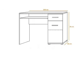 Bureau Firenze - Sonoma - 104X50X75 Cm --EPIKASA Clearance