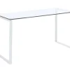 Bureau Freya - Gehard Glas En Verchroomd Metaal-Vente-unique