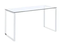 Bureau Freya - Gehard Glas En Verchroomd Metaal-Vente-unique