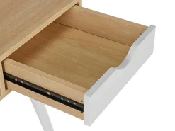 Bureau Larcos Met Opbergruimte - Eik & Wit-Vente-unique New