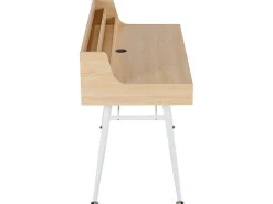 Bureau Larcos Met Opbergruimte - Eik & Wit-Vente-unique New