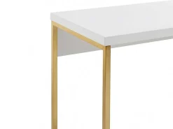 Bureau Met 3 Lades - Gelakt Mdf En Metaal - Wit En Goudkleurig - Timfia Van-PASCAL MORABITO Best