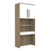 Bureau Met Opbergruimte - Kleur: Natuurlijk En Wit - Najeli-Vente-unique Outlet