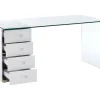 Bureau Muriel Met Opbergruimte - 4 Laden - Gehard Glas & Mdf-Vente-unique Hot