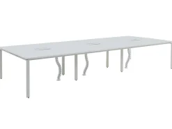 Bureaubank 6 Personen - Wit - L140 Cm - Downtown-Workēa Online