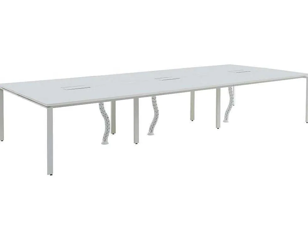 Bureaubank 6 Personen - Wit - L140 Cm - Downtown-Workēa Online