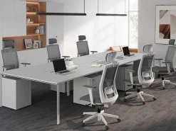 Bureaubank 6 Personen - Wit - L140 Cm - Downtown-Workēa Online