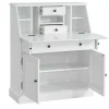 Bureaukast - Grenen En Mdf - Wit - Cleore-Vente-unique New