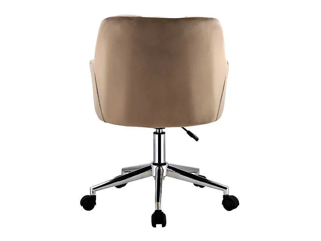 Bureaustoel - Fluweel - Beige - Verstelbare Hoogte - Pega-Vente-unique Online
