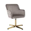 Bureaustoel - Fluweel - Taupe - Capuli-Vente-unique Online
