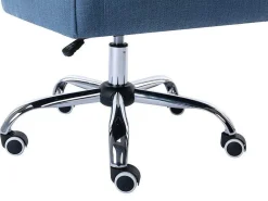 Bureaustoel - Stof - Blauw - Verstelbare Hoogte - Wondio-Vente-unique Online