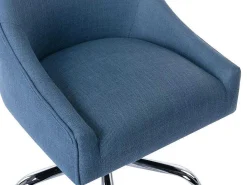Bureaustoel - Stof - Blauw - Verstelbare Hoogte - Wondio-Vente-unique Online