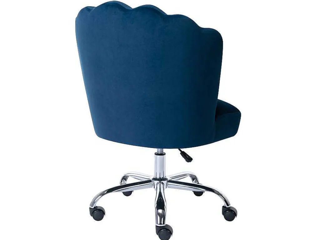 Bureaustoel - Velours - Blauw - Verstelbare Hoogte - Ruty Van-PASCAL MORABITO New