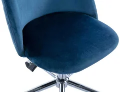 Bureaustoel - Velours - Blauw - Verstelbare Hoogte - Melbourne-Vente-unique Hot