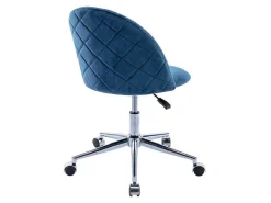 Bureaustoel - Velours - Blauw - Verstelbare Hoogte - Melbourne-Vente-unique Hot