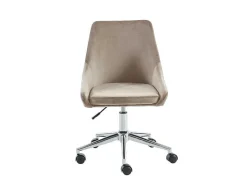Bureaustoel Masurie - Velours - Beige - Verstelbare Hoogte-Vente-unique Sale