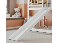 Cabine Stapelbed 90X200Cm - Massief Grenen - Met Trap En Glijbaan - Wit-ModernLuxe Sale