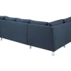Calverton Hoekbank Chaise Longue Rechts Gericht Donkerblauw.-Vente-unique Outlet