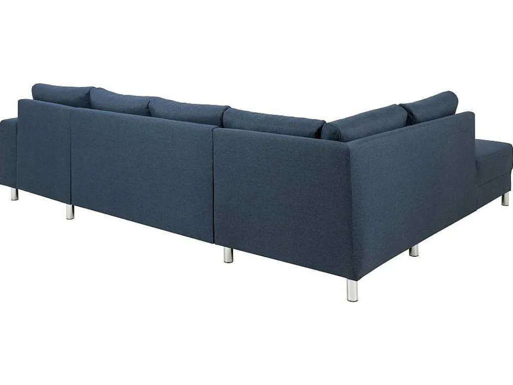 Calverton Hoekbank Chaise Longue Rechts Gericht Donkerblauw.-Vente-unique Outlet