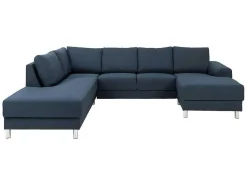 Calverton Hoekbank Chaise Longue Rechts Gericht Donkerblauw.-Vente-unique Outlet