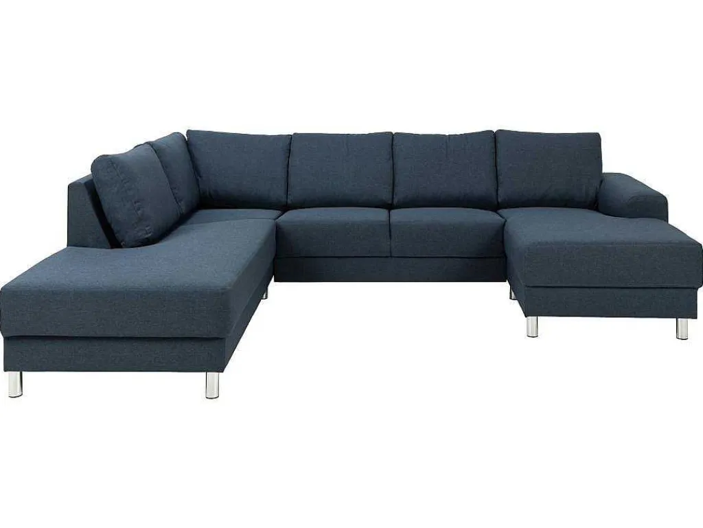 Calverton Hoekbank Chaise Longue Rechts Gericht Donkerblauw.-Vente-unique Outlet
