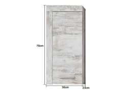 Cancun/Boombad Badkamerkast 1 Deur Wit Grenen Decor.-Trendteam Online