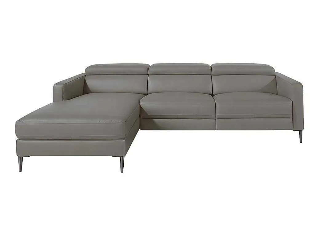 Chaise Longue Bank In Donkergrijs Leer Met Relaxmechanisme 6125-Angel Cerda Outlet