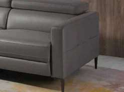 Chaise Longue Bank In Donkergrijs Leer Met Relaxmechanisme 6125-Angel Cerda Outlet