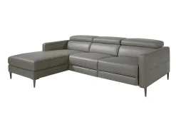 Chaise Longue Bank In Donkergrijs Leer Met Relaxmechanisme 6125-Angel Cerda Outlet