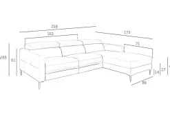 Chaise Longue Bank In Donkergrijs Leer Met Relaxmechanisme 6126-Angel Cerda Outlet