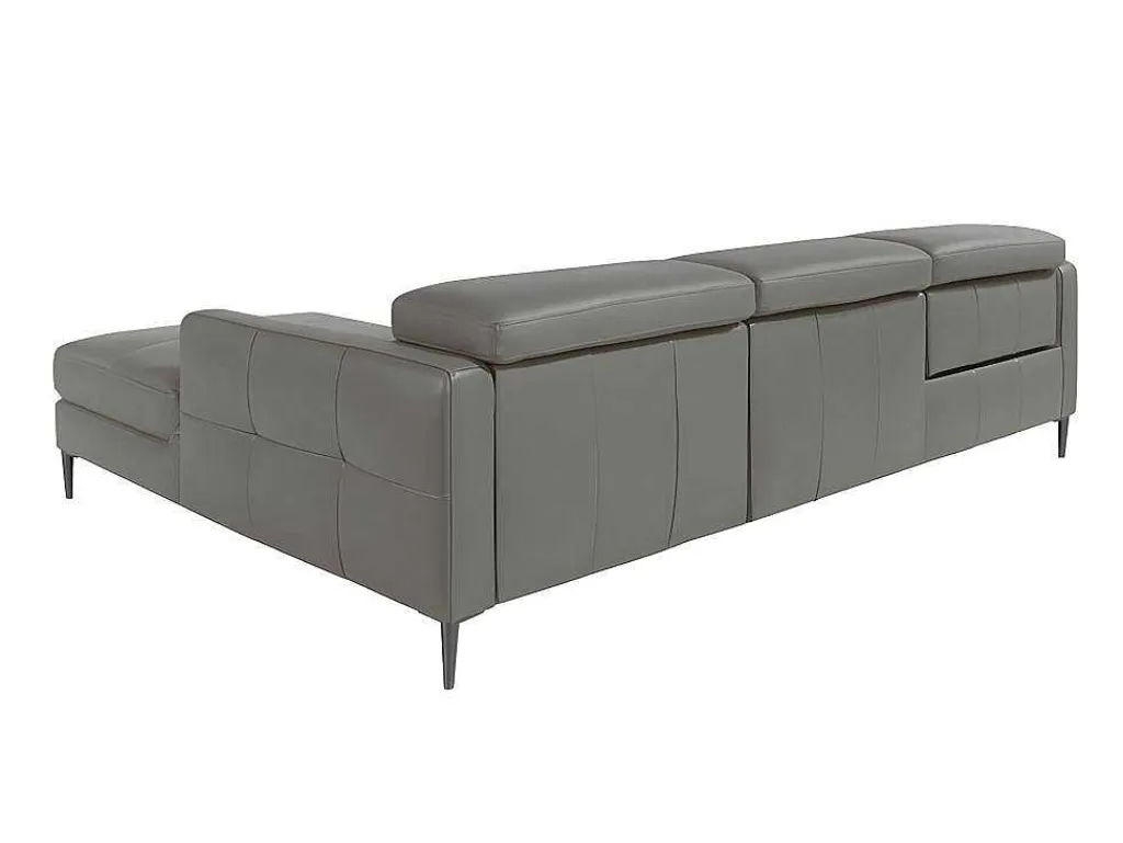 Chaise Longue Bank In Donkergrijs Leer Met Relaxmechanisme 6126-Angel Cerda Outlet