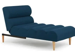 Chaise Longue Eenzits Slaapbank Cival Van Stof - Blauw-Vente-unique New