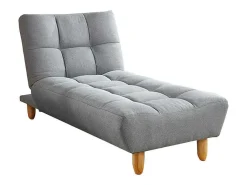 Chaise Longue Klik-Klak Van Stof - Grijs-Vente-unique Online