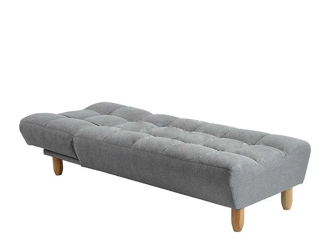 Chaise Longue Klik-Klak Van Stof - Grijs-Vente-unique Online