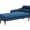 Chaise Longue Links Van Blauwgroen Velours Umari-Vente-unique Hot