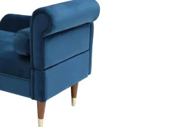Chaise Longue Links Van Blauwgroen Velours Umari-Vente-unique Hot
