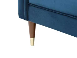 Chaise Longue Links Van Blauwgroen Velours Umari-Vente-unique Hot
