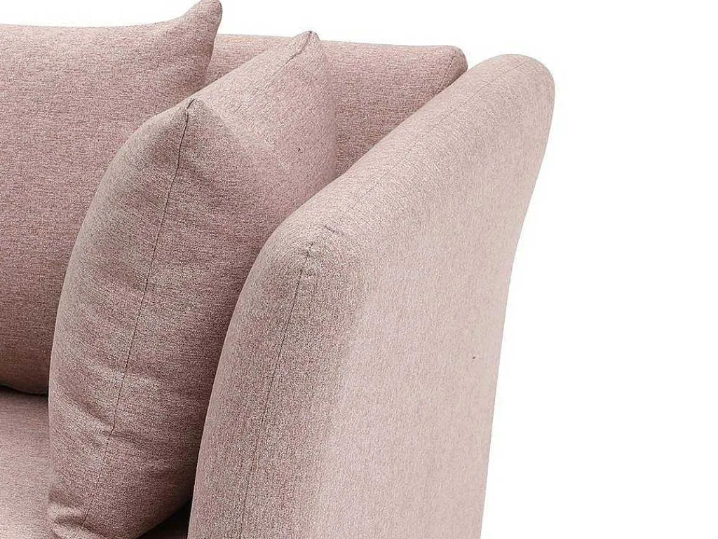 Chaise Longue Links Van Roze Stof Napasa-Vente-unique Sale
