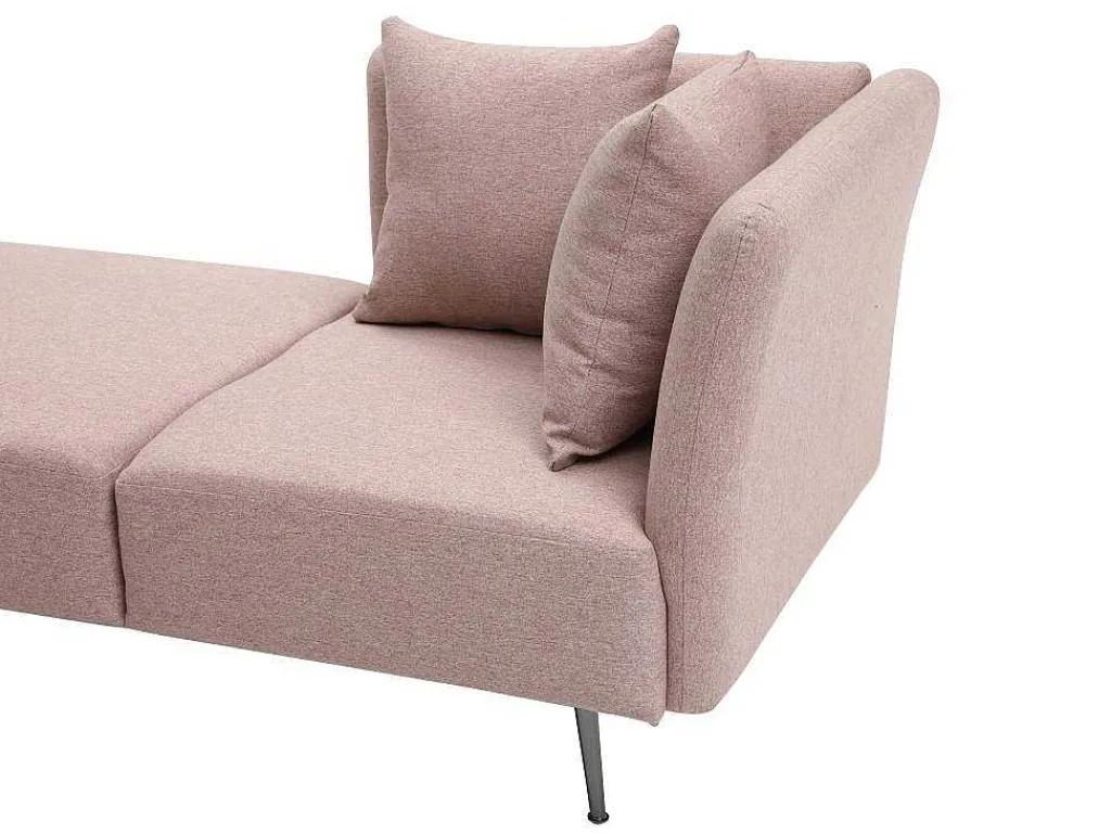Chaise Longue Links Van Roze Stof Napasa-Vente-unique Sale