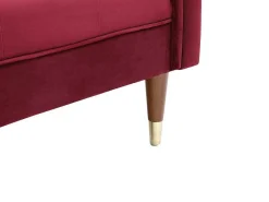 Chaise Longue Rechts Van Bordeaux-Rood Velours Umari-Vente-unique Best