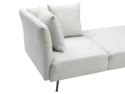 Chaise Longue Rechts Van Cremekleurige Stof Napasa-Vente-unique