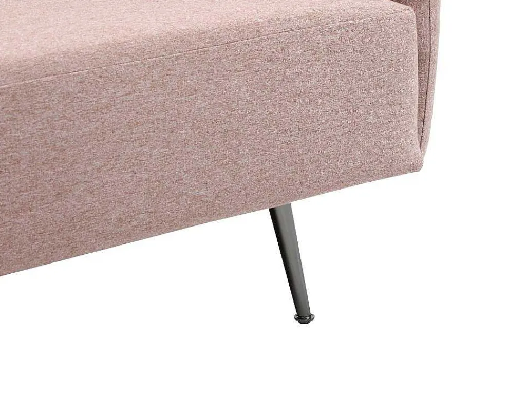 Chaise Longue Rechts Van Roze Stof Napasa-Vente-unique