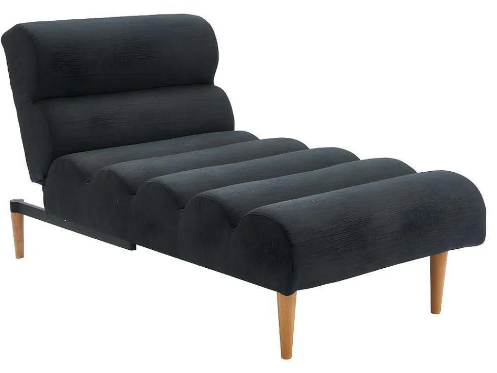 Chaise Longue/Bedbank Van Stof Cival - Antraciet-Vente-unique New